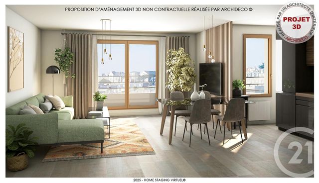 Afficher la photo en grand Appartement F3 à vendre - 3 pièces - 95.51 m2 - GRANVILLE - 50 - BASSE-NORMANDIE - Century 21 Royer Immo